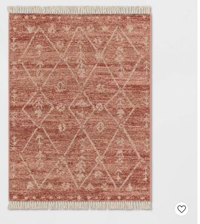 Photo 1 of 7' x 10' Geometric Tapestry Outdoor Rug Rust - Opalhouse
