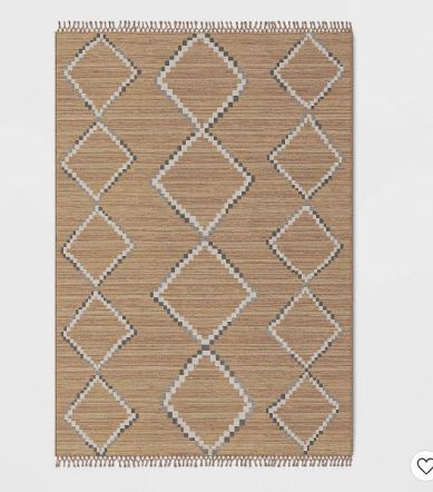 Photo 1 of 7' x 10' Soft Moroccan Tapestry Double Knot Fringe Outdoor Rug Neutral - Opalhou
