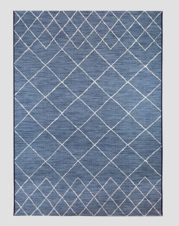 Photo 1 of 7.5' x 10' Spacedye Outdoor Rug Blue - Opalhouse
