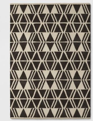 Photo 1 of Charcoal/White Microplush Geo Area Rug 7'x10' - Project 62, Gray Off-White
