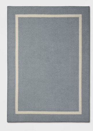 Photo 1 of 5'X7' Good Fashion Frame Border Rug Gray - Room Essentials
