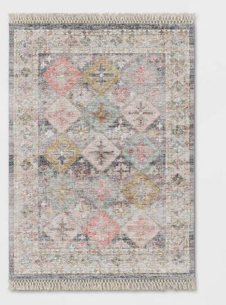 Photo 1 of 5'x7' Monarch Geometric Tile Printed Persian Style Rug - Opalhouse
