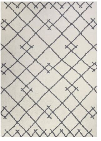 Photo 1 of 5'X7' Kenya Fleece Geometric Design Tufted Area Rug Cream - Project 62
