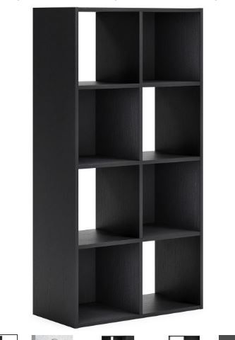 Photo 1 of 47.05" Langdrew 8 Cube Organizer Black - Signature Design by Ashley
