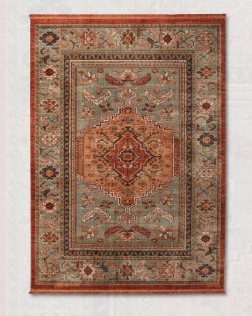 Photo 1 of 7'x10' Woven Accent Rug Floral - Threshold
