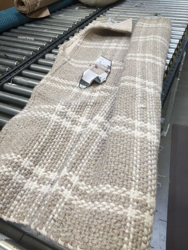 Photo 2 of 5'x7' Cottonwood Plaid Wool/Cotton Area Rug Neutral - Threshold designed with St
