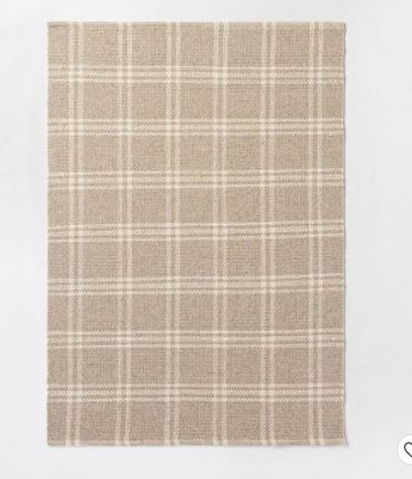 Photo 1 of 5'x7' Cottonwood Plaid Wool/Cotton Area Rug Neutral - Threshold designed with St
