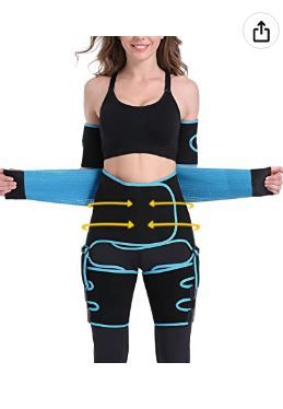 Photo 1 of 4 In 1 Arm and Thigh ,Butt Lifter Waist Trainer for Plus Size Women,Sweat Band for Women, Workout Waist Trimmer 6XL/7XL
