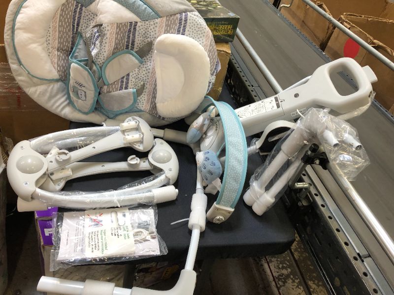 Photo 1 of Ingenuity Compact Lightweight Portable Baby Swing with Music, Nature Sounds and Battery-Saving Technology - Abernathy, 0-9 Months
