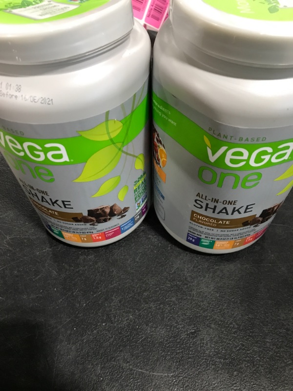Photo 2 of Vega One Original All-in-One Plant Protein Powder, Chocolate, 20g Protein, 1.9lb, 30.1oz
2 BOTTLES