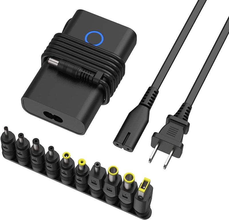 Photo 1 of Wishinkle Laptop Charger, 45W 19.5V 2.31A AC Computer Charger Power Cord with 10 Optional Connectors Compatible with Asus Toshiba Lenovo Acer Dell HP Samsung ThinkPad

