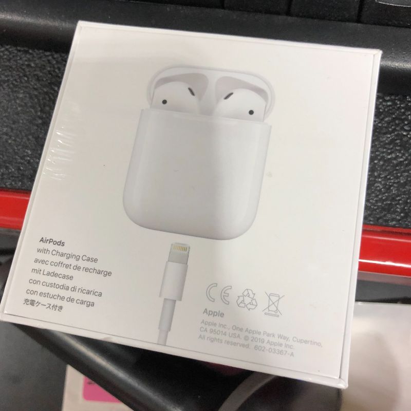 Photo 4 of Apple AirPods (2nd Generation) MV7N2AM/a with Charging Case - Stereo - Wireless - Bluetooth - Earbud - Binaural - in-ear [FACTORY SEALED, NEVER OPENED OR USED]
