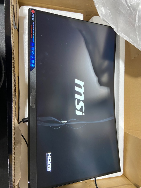 Photo 2 of MSI 24" FHD 1500R Curvature Non-Glare Super Narrow Bezel 1ms 1920 x 1080 144Hz Refresh Rate Tilt Adjustment FreeSync Curved Gaming Monitor (Optix G24C4)...
