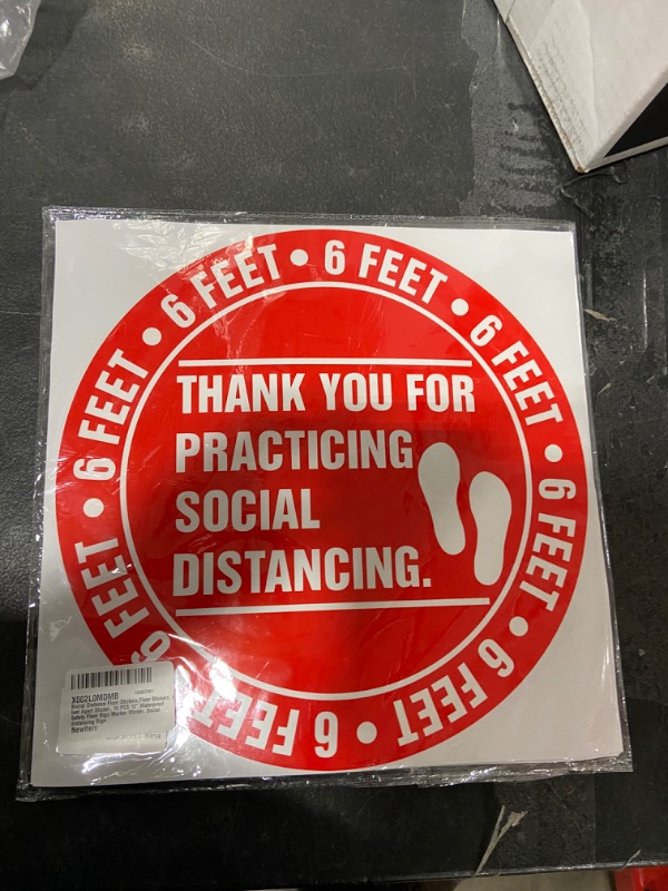 Photo 1 of 6ft Social Distance Surface Stickers 10pc