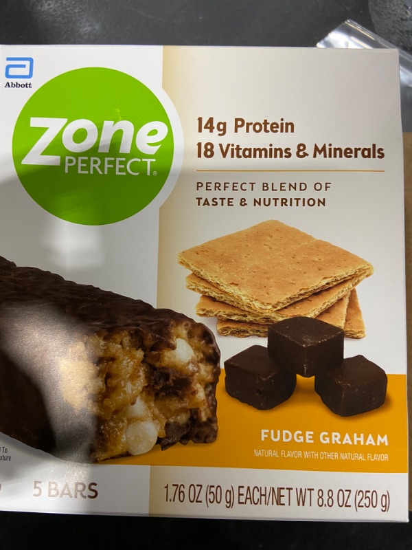 Photo 2 of ZonePerfect Nutrition Snack Bars, Fudge Graham, 1.76 oz, (12 Count)
BEST BY: 03/01/2022
