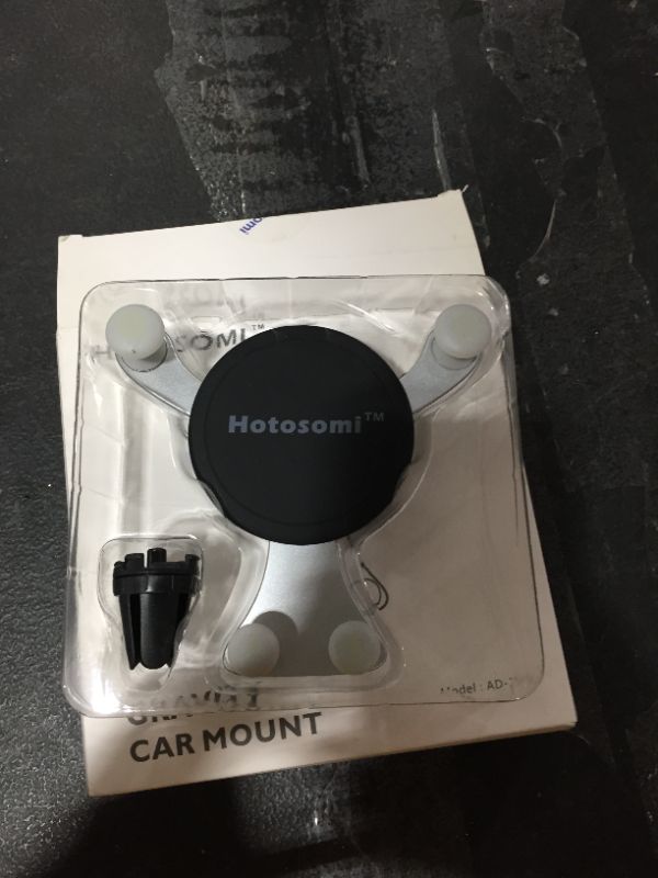 Photo 2 of HOTOSOMI Cellphone Gravity Car Mount for Smartphone.Cell Phone Mount HOTOSOMI Gravity Auto Lock Car Air Vent Phone Holder for iPhone,and Other Smartphones (Large Size: for 4.5-6.0 Inch Phone)(Silver)
