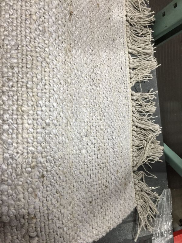Photo 1 of 5' X 7' Bleached Jute Fringe Area Rug - Hearth & Hand™ with Magnolia
