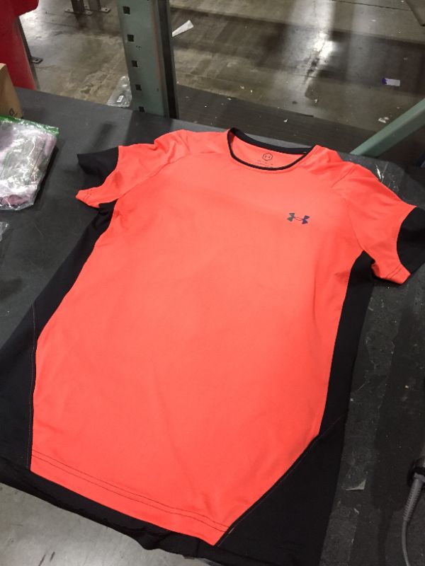 Photo 1 of MENS Under Armor Rush Tee (medium)(salmon/ black)