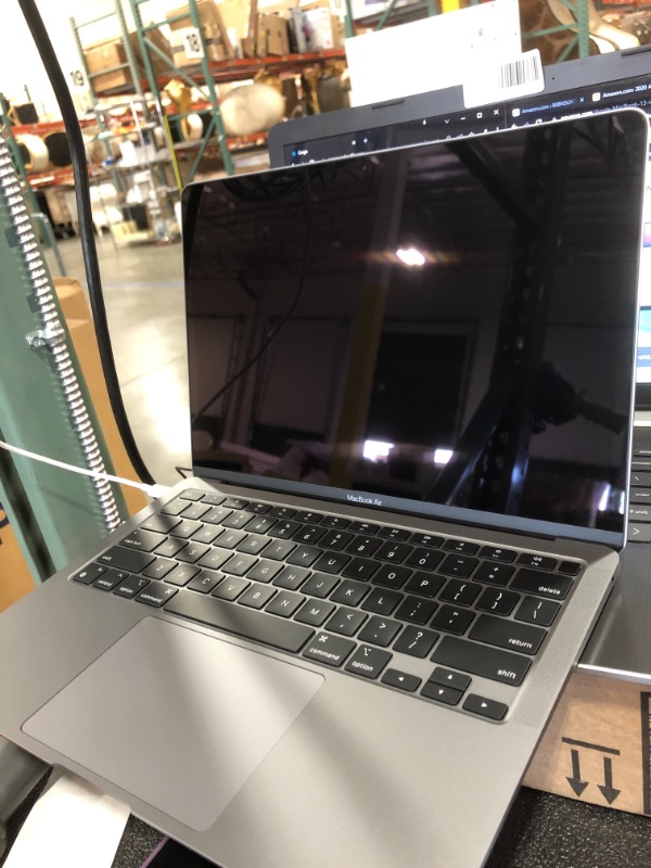 Photo 9 of 2020 Apple MacBook Air Laptop: Apple M1 Chip, 13” Retina Display, 8GB RAM, 256GB SSD Storage, Backlit Keyboard, FaceTime HD Camera, Touch ID. Works with iPhone/iPad; Space Gray (FACTORY SESLED, OPENED TO TEST )