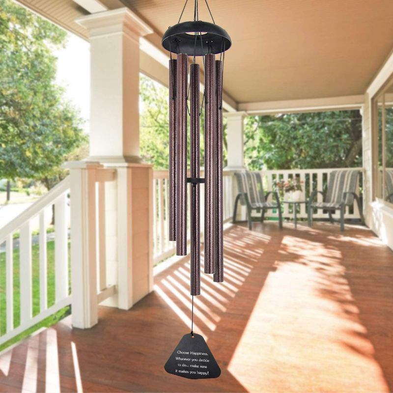 Photo 1 of ASTARIN Sympathy Wind Chimes Outdoor Large Deep Tone,36" Large Wind Chimes Outdoor Tuned Relaxing Melody,Memorial Windchime Unique Outdoor Personalized for Garden Decor, Bronze(A Free Card)
