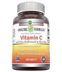 Photo 1 of Amazing Formulas Vitamin C With Citrus Bioflavonoids & Rose Hips 240 Tablets ,exp 04/2023