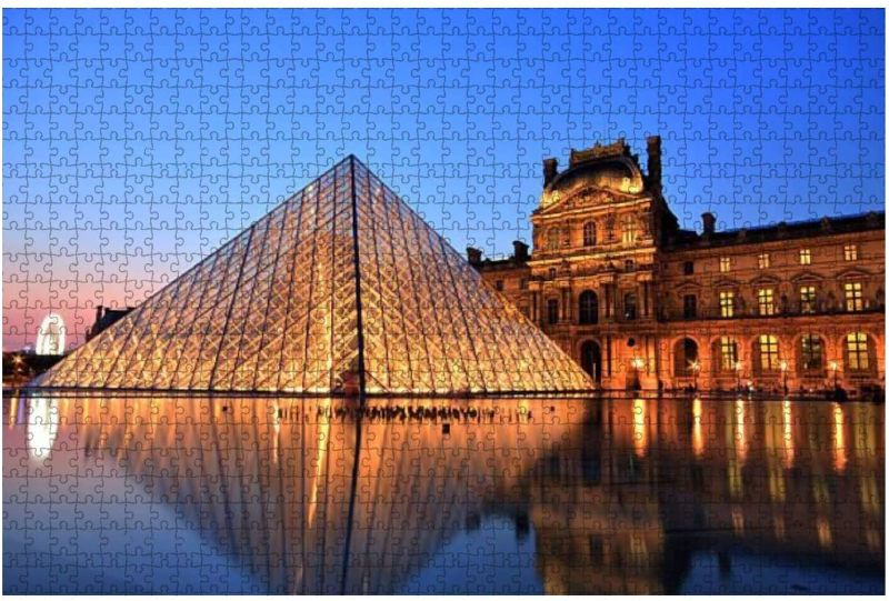 Photo 1 of 1000 Pieces Wooden Jigsaw Puzzle louvre Museum Paris Water City Stock Pictures, Royalty Free Photos Fun and Challenging Board Puzzles for Adult Kids Large DIY Educational Game Toys Gift Home Decor (Not exactly as stock)