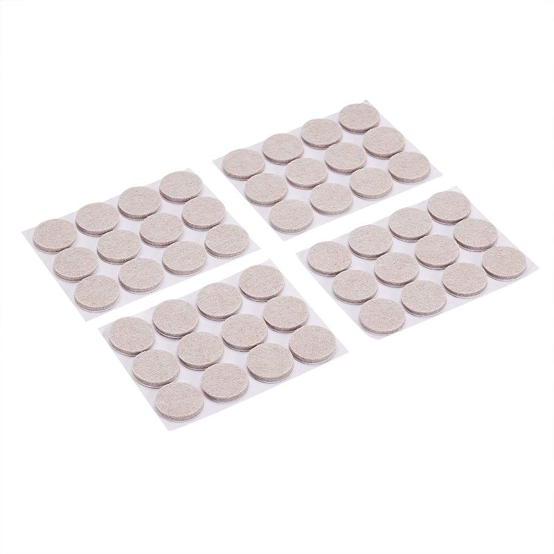 Photo 1 of 2 pack- Amazon Basics Round Felt Furniture Pads, Linen, 1'', 48 pcs
