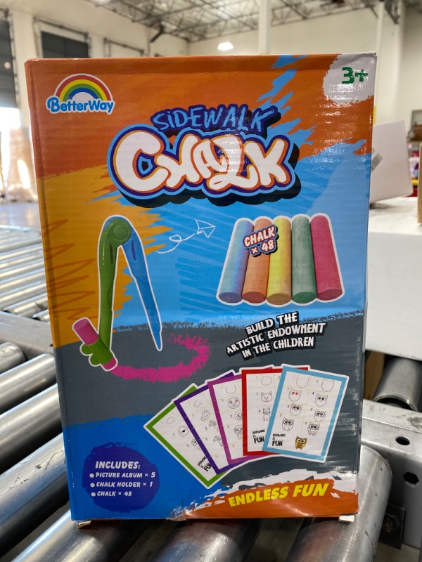 Photo 2 of sidewalk chalk educational, great gift for kids or artist, compass chalk holder, 48 pieces jumbo chalk, 5 brochures step by step drawing learning educational for kids
