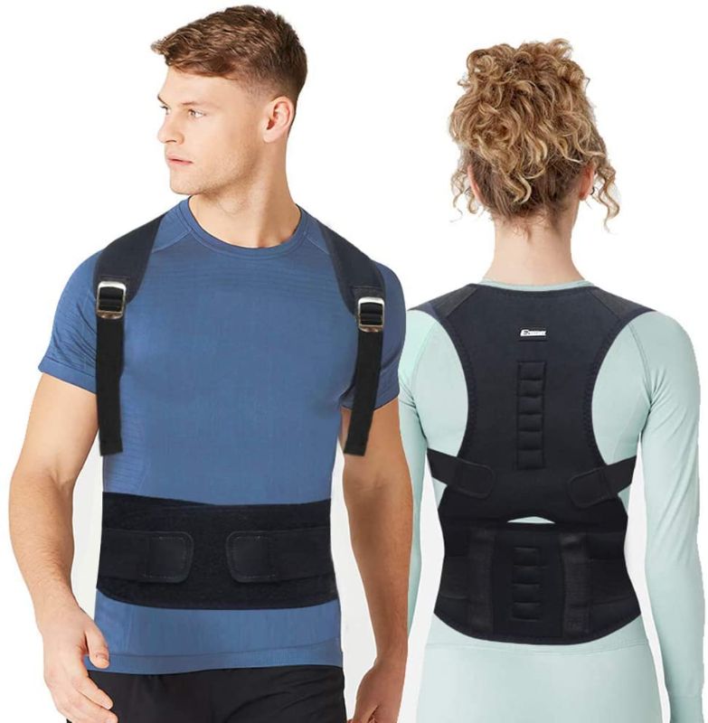 Photo 1 of Back Brace Posture Corrector for Men - Posture Corrector for Women - Upper Back Posture Corrector Providing Lumbar Support-Adjustable Back Brace Back Straightener for Clavicle Support Back
