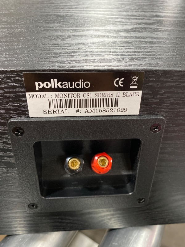 Photo 1 of Polk Audio CS1 Series II Center Channel Speaker | Unique Design | Stand Alone or a Complement to Monitor 40, 60, and 70 Speakers | Detachable Grille | Black
