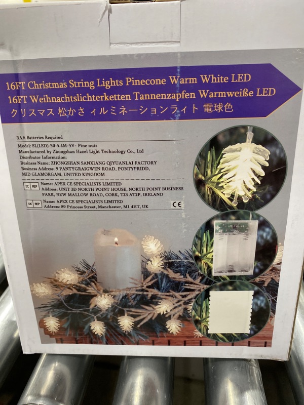 Photo 3 of Christmas Lights Christmas Indoor Decorations Pinecone String Lights with 50 Warm White LEDs Battery Operated

