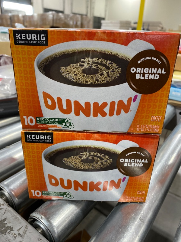 Photo 2 of 2 PACK- Dunkin' Original Blend, Medium Roast Coffee, K-Cup Pods for Keurig K-Cup Brewers,10-Count- BEST BY 10/2022