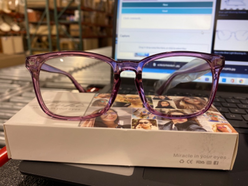 Photo 3 of Livho Blue Light Blocking Glasses, Computer Reading/Gaming/TV/Phones Glasses for Women Men,Anti Eyestrain & UV Glare LI8081
