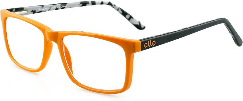 Photo 1 of Allo Brand Shalom Reading Glasses for Men and Women-,3.0 Magnification Power Options-Premium Designer Quality - Anti Glare Coating-Colorful Fashionable Stylish Fun-Lightweight and Clear- Orange
