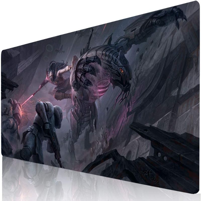 Photo 1 of Bimormat Large Gaming Mouse Pad Wide (Long) Custom Professional Mousepad, Stitched Edges, Ideal for Desk Cover, Computer Keyboard, PC and Laptop (90X40 B21fight)
