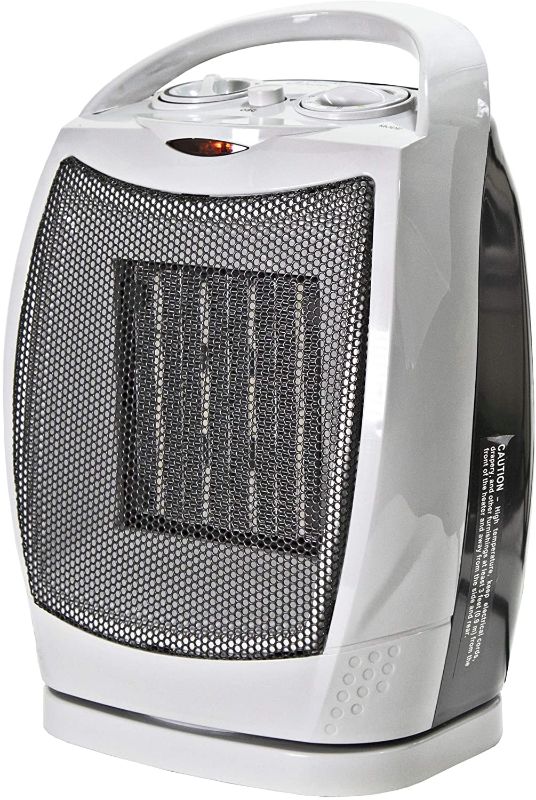 Photo 1 of Comfort Zone CZ449E Oscillating Ceramic Heater - 1500W Energy-Efficient, Adjustable Thermostat, Safety Tip-Over Switch & Overheat Protection System
