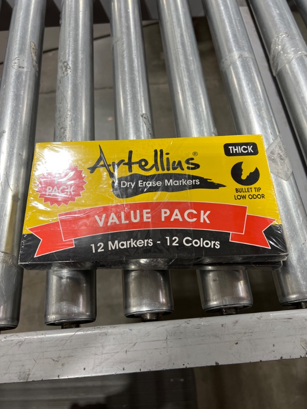 Photo 2 of 2packs of Dry Erase Markers (12 Pack of Assorted Colors) Thick Barrel Design - Perfect Pens For Writing on Whiteboards, Dry-Erase Boards, Mirrors, Windows, & All White Board Surfaces
