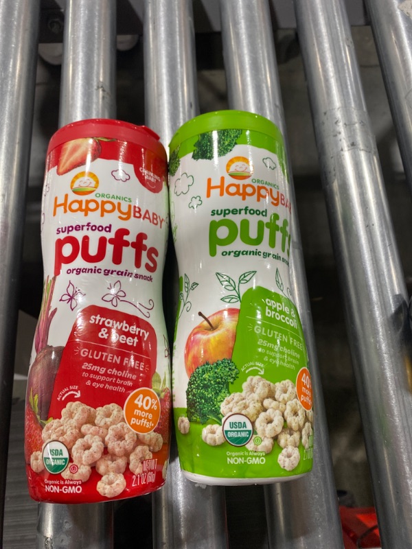 Photo 1 of 2 Pack- Organic Happy Baby Superfood Puffs- BEST BY APRIL 04/2022