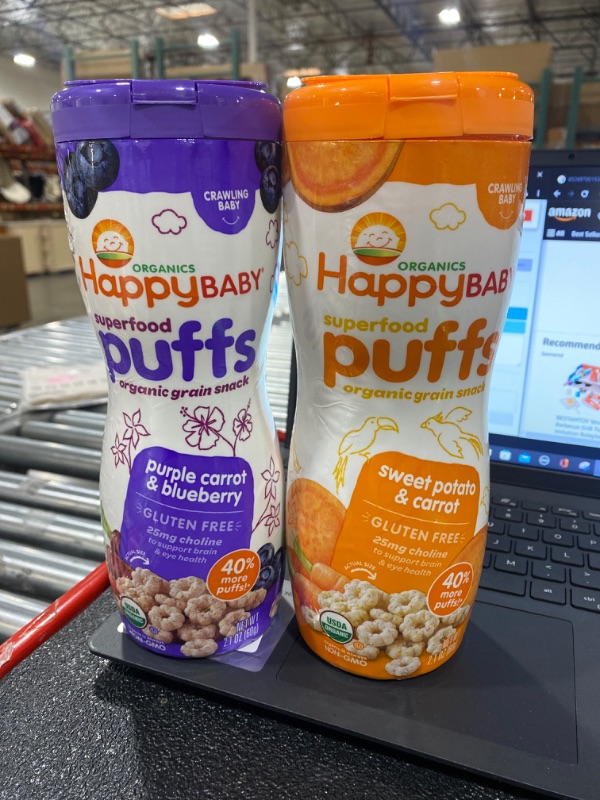 Photo 1 of 2 Pack- Organic Happy Baby Superfood Puffs- BEST BY 07/2022