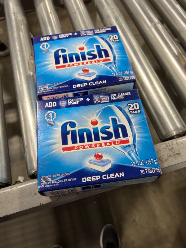Photo 2 of 2 pack of Finish All in 1 Powerball Fresh, 20ct, Dishwasher Detergent Tablets

