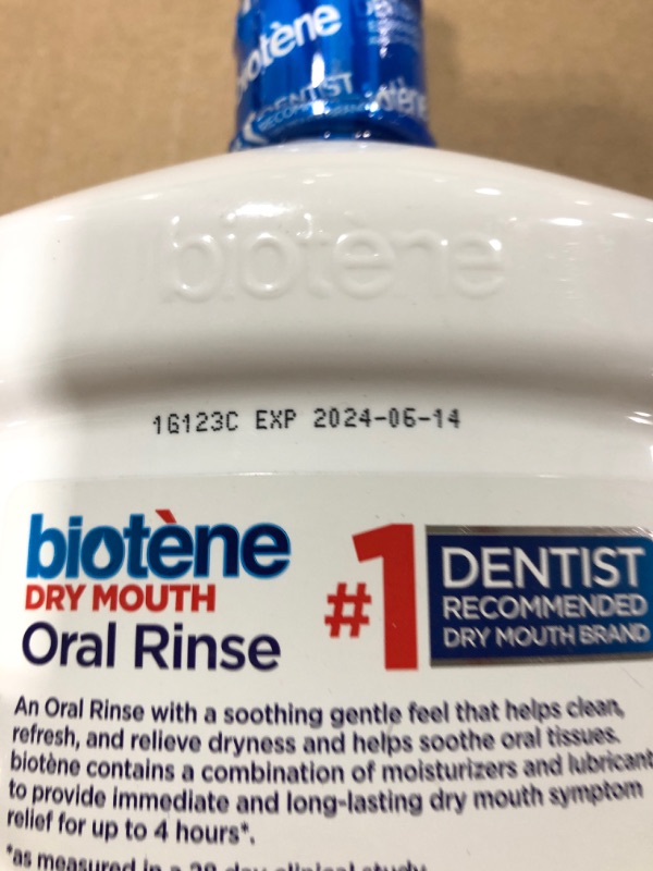 Photo 2 of Biotene Oral Rinse Mouthwash for Dry Mouth, Breath Freshener and Dry Mouth Treatment, Fresh Mint - 33.8 fl oz
