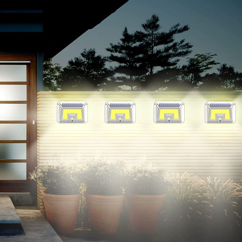 Photo 1 of (4 pack) Zuppnm New Solar Lights Outdoor,with 90 Super Bright LED and 3 Lighting Modes