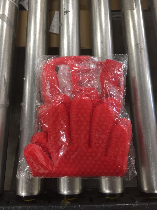 Photo 2 of Boss BBQ Silicone Cooking Gloves, Meat Shredder Claws, & Silicone Brush Set: Heat Resistant Washable Mitts