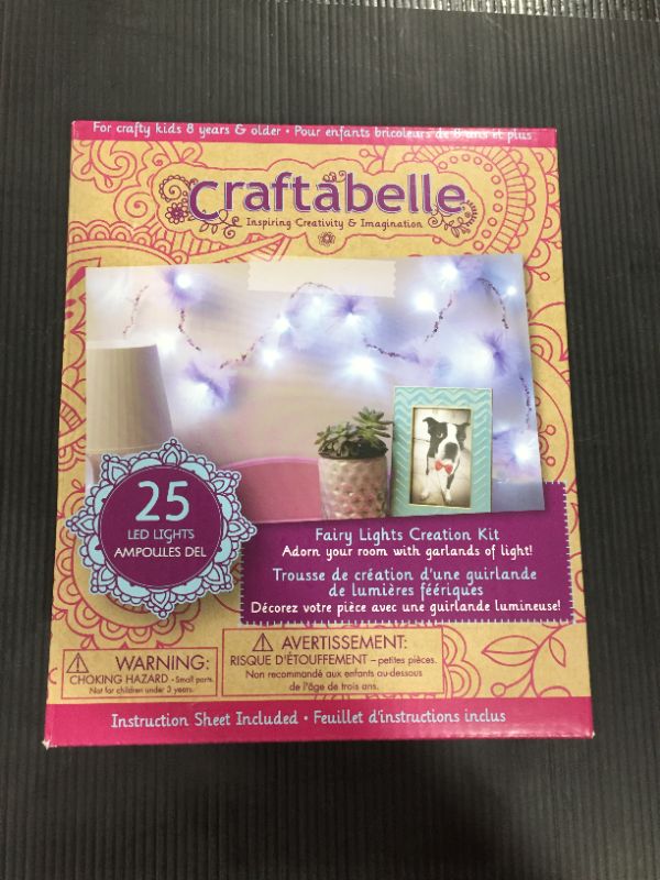 Photo 2 of Craftabelle – Fairy Lights Creation Kit – DIY Twinkle Lights for Bedroom – 7pc String Light Set with Accessories – DIY Arts & Crafts for Kids Aged 8 Years +
