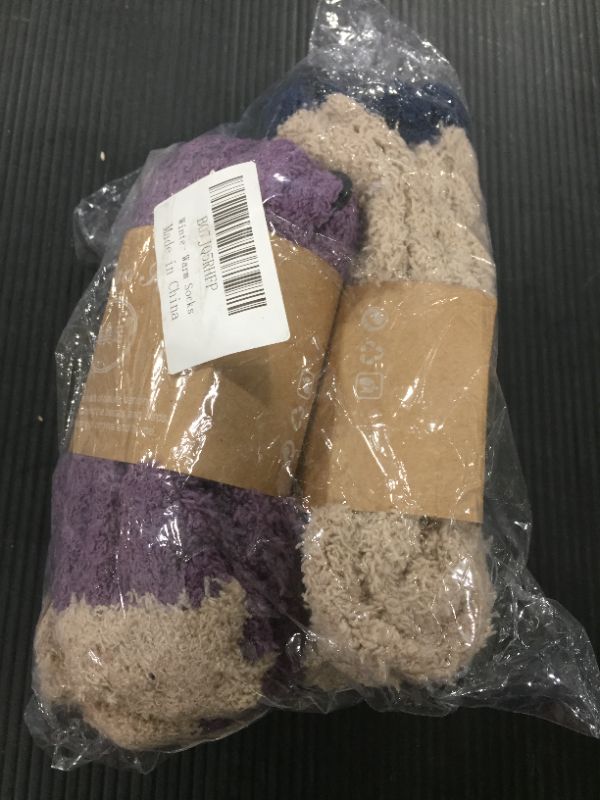 Photo 2 of YASSUN Home Sleeping Socks, Carpet Floor Socks, Free Size, Purple, Khaki, 2 Sets
