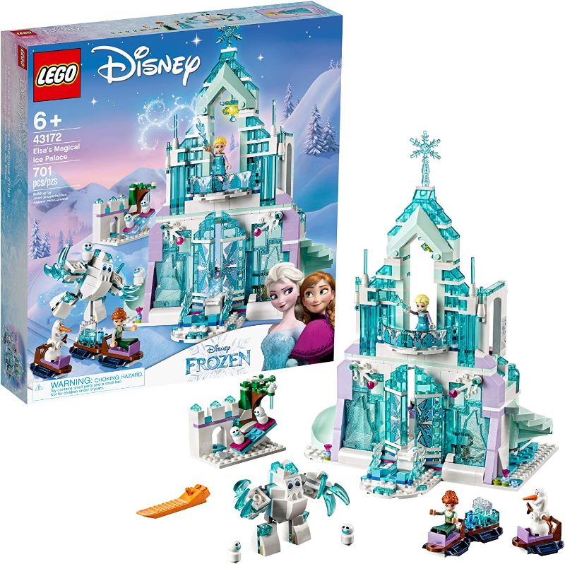 Photo 1 of LEGO Disney Frozen Elsa's Magical Ice Palace 43172 Toy Castle Building Kit with Mini Dolls, Castle Playset with Popular Frozen Characters Including Elsa, Olaf, Anna and More (701 Pieces)
