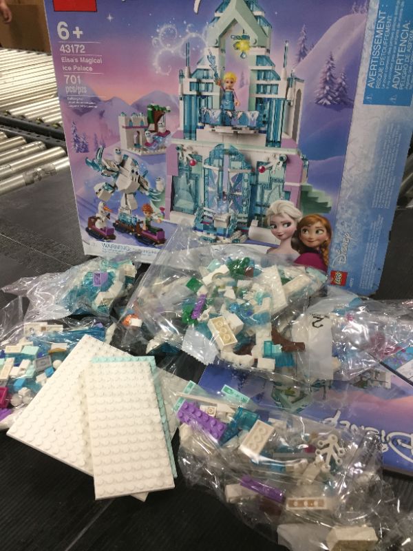 Photo 2 of LEGO Disney Frozen Elsa's Magical Ice Palace 43172 Toy Castle Building Kit with Mini Dolls, Castle Playset with Popular Frozen Characters Including Elsa, Olaf, Anna and More (701 Pieces)
