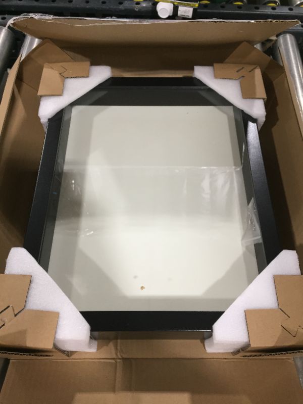 Photo 1 of Americanflat 11x14 Shadow Box Frame in Black with Soft Linen Back - Composite Wood with Polished Glass for Wall and Tabletop
