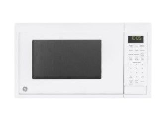 Photo 1 of JES1095DMWW 19" Countertop Microwave Oven with .9 Cu. Ft. Total Capacity Kitchen Timer 10 Power Levels Turntable Auto and Time Defrost in