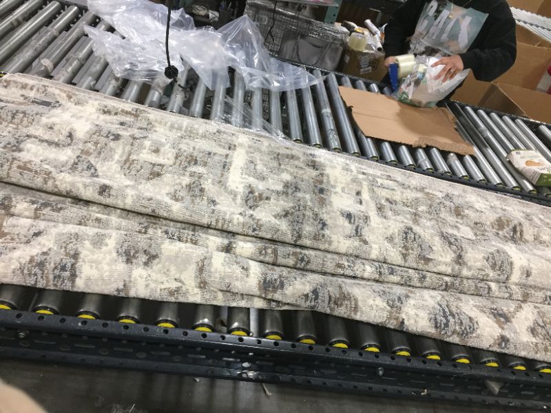 Photo 1 of 7'x10' Eliot Geo Area Rug Gray - Threshold™

